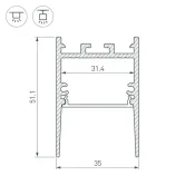 алюминиевый профиль SL-COMFORT-3551-2000 BLACK 046317