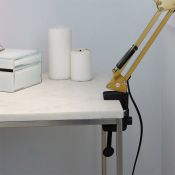 светильник настольный без лампы TLI-221  E27 UL-00011103 на струбцине золотой