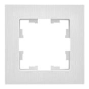 Рамка пластик 1 пост IEK BRITE BR-M12-51-K01 РУ-1-Бр белый рифленый