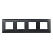 Рамка пластик 4 поста IEK SKANDY SK-M42-K02 SK-F04Bl черный