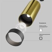 Трековый светильник 12W Белый теплый Фокус/Focus LED Unity 50deg TR021-1-12W3K-W-BBS IP20 на шинопровод латунь