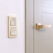 Рамка металлическая 2 поста WERKEL Platinum W0022611 шампань