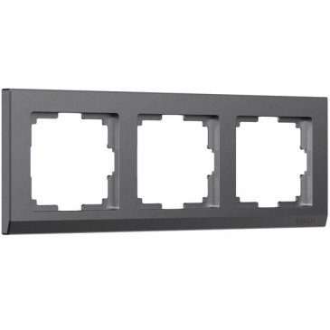 Рамка пластик 3 поста WERKEL Stark WL04-Frame-03 / W0031864 графит матовый
