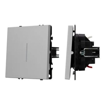 Выключатель встраиваемый одноклавишный проходной Arlight 059431 SWT-NOBE-MKP1-SFPL-L-IS с подсветкой никель