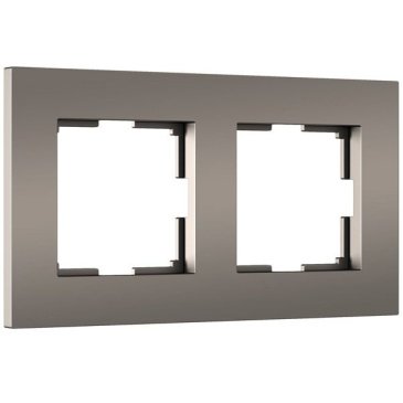 Рамка пластик 2 поста WERKEL SLAB W0022963 бронза софт