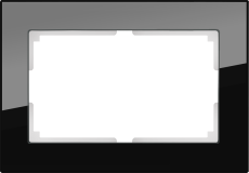 Рамка стеклянная для двойной розетки WERKEL Favorit WL01-Frame-01-DBL / W0081108 черный