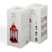 фигурка  светодиодная Декоративный фонарь со свечкой Белый теплый, 513-041, 1Led, 3хААА, красный корпус,  IP20