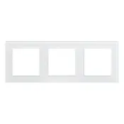 Рамка стеклянная 3 поста Arlight GLARE 043799 FRM-GLARE-GS-3-WH белая