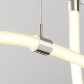 Потолочный коннектор с тросовым подвесом Тау / Tau в шинопровод Flarity TRA154CSW-1PT платина