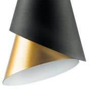 Подвесной светильник без лампы Lightstar 757010 CONE 1х40W E14 конус черный/золото