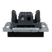 Выключатель встраиваемый одноклавишный проходной IEK BRITE BR-V12-0-10-K02 ВС10-1-6-БрЧ черный