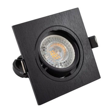 Встраиваемый светильник без лампы DENKIRS BILLUM DK3021-BK GU10/GU5.3 черный квадратный
