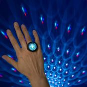 Светодиодный светильник-проектор «Кольцо» 2.5 см, свечение RGB