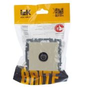 ТВ-розетка встраиваемая оконечная IEK BRITE BR-A10-O-K10 РТВ11-0-БрКр бежевый