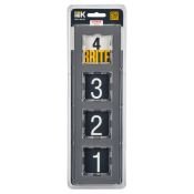 Рамка стеклянная 4 поста IEK BRITE BR-M42-G-K03 РУ-4-2-БрСе серый