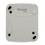 Розетка одноместная Mini OG KR-78-0817 с/з серая IP54 KRANZ
