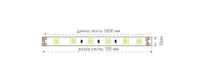 Светодиодная лента Белый 5060 24V 14.4W/m 60Led/метр 00000000043 SWG560-24-14.4-W