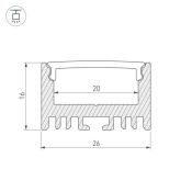 алюминиевый профиль ARL ARH-LINE-1726-2000 ANOD 018674