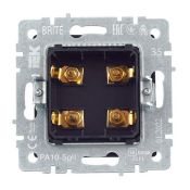 Розетка встраиваемая аудио IEK BRITE BR-S40-K02 РА10-БрЧ черный