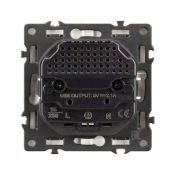 Штепсельная розетка встраиваемая Arlight SCT-NOBE-MUAA-SFPL-CA 16А 059442 с/з и USB тип A+A кашемир