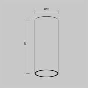 Накладной светильник  12W Белый теплый C056CL-L12W3K-W-BS Фокус/FOCUS 220V цилиндр латунь