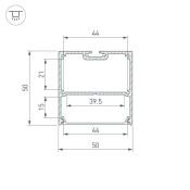 алюминиевый профиль SL-LINE-5050-LW-2000 ANOD BLACK 038451