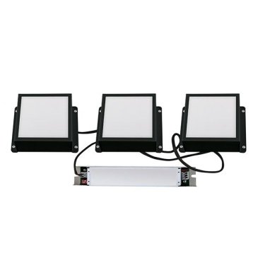 светильник  20W Белый дневной Грильято UL-00012836 ULP-1010-20W-4000K IP54 GRILYATO OPAL BLACK KIT03 квадратный черный (3шт)