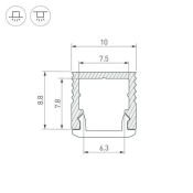 алюминиевый профиль SL-MINI-10-2000 BLACK 049018