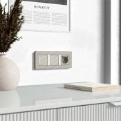 Выключатель встраиваемый двухклавишный с подсветкой сенсорный WERKEL W4522014 дымчатый