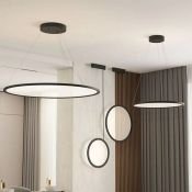 Подвесной светильник  35W Белый -MIX DENKIRS VEIL DK6607-BK 230V с ПДУ круглый черный