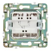 Выключатель встраиваемый двухклавишный IEK SKANDY SK-V20-0-10-K01 SK-V04W арктический белый