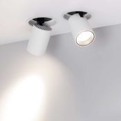 Встраиваемый светильник  10W Белый дневной  031364 LTD-PULL-R100-10W 4000K 24deg 220V IP20 поворотно-выдвижной  цилиндр белый