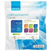 Светодиодная лента Белый теплый 3528 12V  4.8W/m 60Led/метр 00-03 Стандарт 8мм Светодиодная лента Белый теплый 3528 12V  4.8W/m 60Led/метр 00-03 Стандарт 8мм