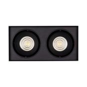 Накладной светильник  22W Белый теплый 023085 SP-CUBUS-S100x200BK-2x11W 220V двойной куб черный Уценка!!! с витрины