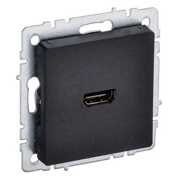 Розетка встраиваемая HDMI IEK BRITE BR-H10-K02 РHDMI-0-БрЧ черный