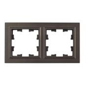 Рамка пластик 2 поста IEK BRITE BR-M22-K45 РУ-2-БрТБ бронза