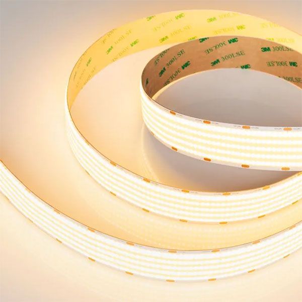 Светодиодная лента Белый теплый COB 24V 40W/m 1600Led/метр 052224 COB-X1600-30mm 2700K