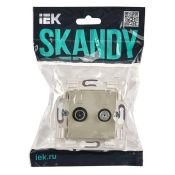 Розетка встраиваемая комбинированная IEK SKANDY SK-AF20-O-K10 SK-A13B TV+SAT бежевый