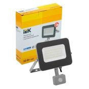 прожектор Белый  30W СДО 07-30Д LPDO702-30-K03 с датчиком движения IP54 220В серый