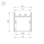 алюминиевый профиль SL-LINE-3638-LW-3000 WHITE 043975(1)