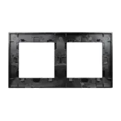 Рамка стеклянная 2 поста Arlight GLARE 043797 FRM-GLARE-GS-2-BK черная