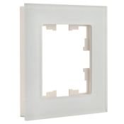 Рамка стеклянная 1 пост IEK BRITE BR-M12-G-31-K01 РУ-1-2-Бр белый матовый