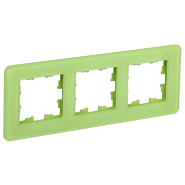 Рамка стеклянная 3 поста IEK BRITE BR-M32-G-41-K06 РУ-3-2-Бр эко грин RE