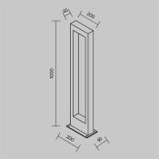 светильник    10W Белый теплый O425FL-L10GF BONN 150deg 3000K прямоугольный графит