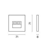 Накладка для розетки компьютерной двойной RJ45+RJ45 кат.6 S70 графит