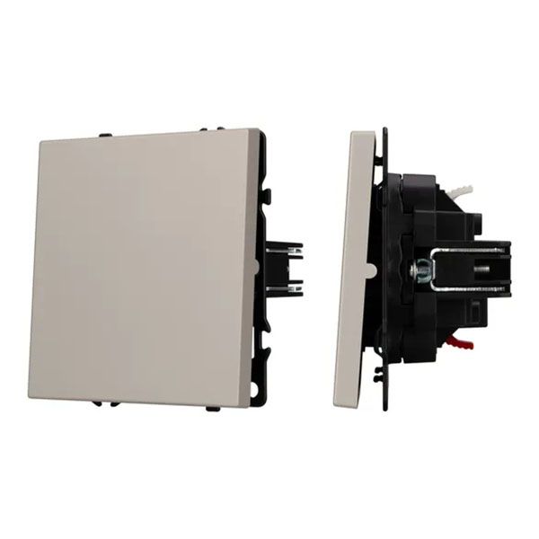 Выключатель встраиваемый одноклавишный проходной Arlight 059432 SWT-NOBE-MKP1-SFPL-CA кашемир