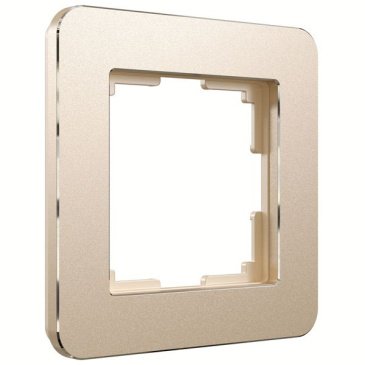 Рамка металлическая 1 пост WERKEL Platinum W0012611 шампань