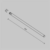Соединитель для модульной системы Shelf 924мм CA011-L900-B чёрный