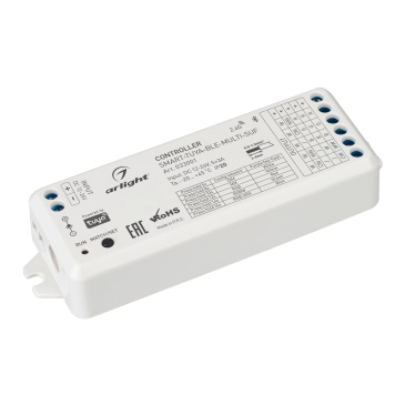 Контроллер 033001 SMART-TUYA-BLE-MULTI-SUF  (12-24V, 5x3A, RGB-MIX, 2.4G)