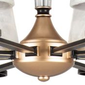 Люстра подвесная Lightstar без лампы 707081 PERLA 8х40W E14 черный/золото/перламутр